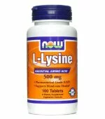 L-Lysine 500 мг (100 таб), NOW Foods