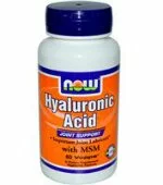Hyaluronic Acid 50 мг + MSM (60 капс), NOW Foods
