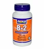 B-2 100 мг (100 капс), NOW Foods