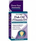 Fish Oil + Vitamin D3 (90 капс), Natrol